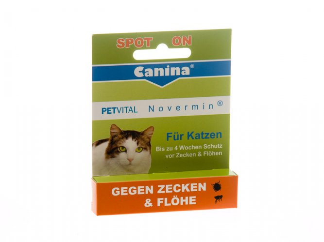 PETVITAL Novermin pro kočky na klíšťata a cizopasný hmyz - Balení: 2 ml